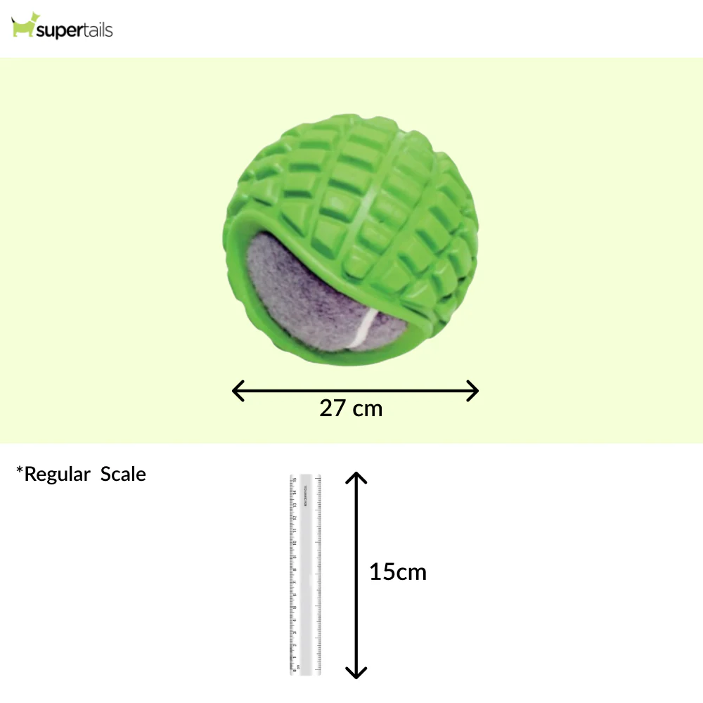 Talking Dog Club TRP Bounce Ball with Tennis Ball Toy for Dogs (Green) - Image 2