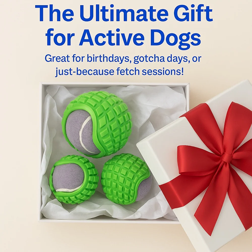 Talking Dog Club TRP Bounce Ball with Tennis Ball Toy for Dogs (Green) - Image 3