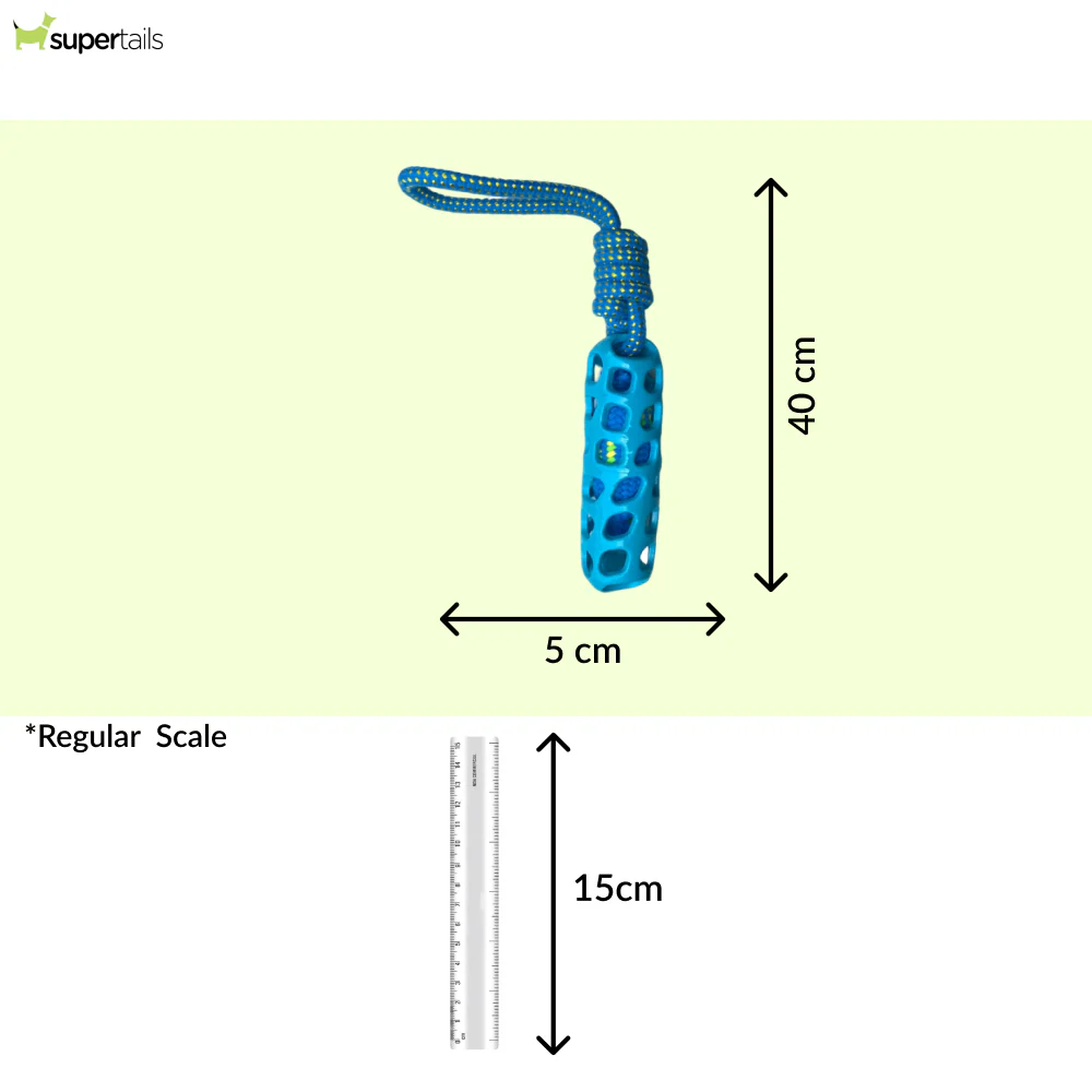 Talking Dog Club Tug and Pull Squeaky Rope Toy for Dogs (Blue) - Image 2