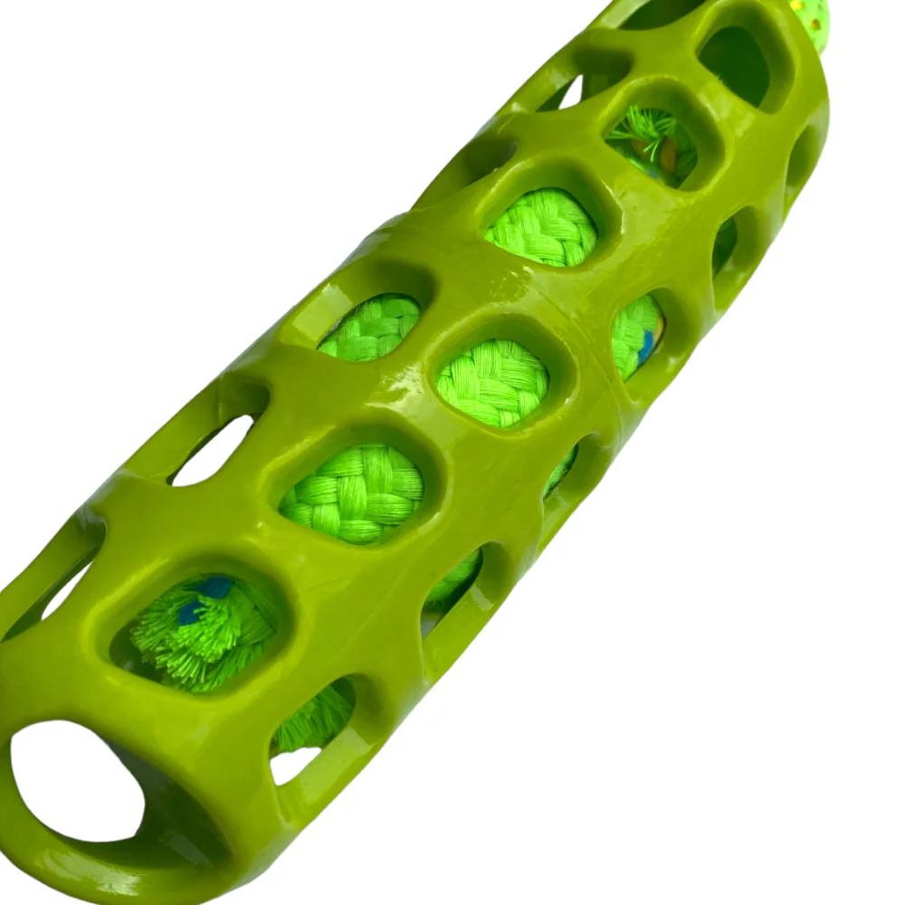 Talking Dog Club Tug and Pull Squeaky Rope Toy for Dogs (Green) - Image 6