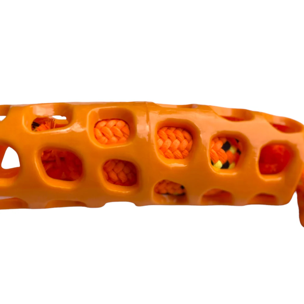 Talking Dog Club Tug and Pull Squeaky Rope Toy for Dogs (Orange) - Image 5