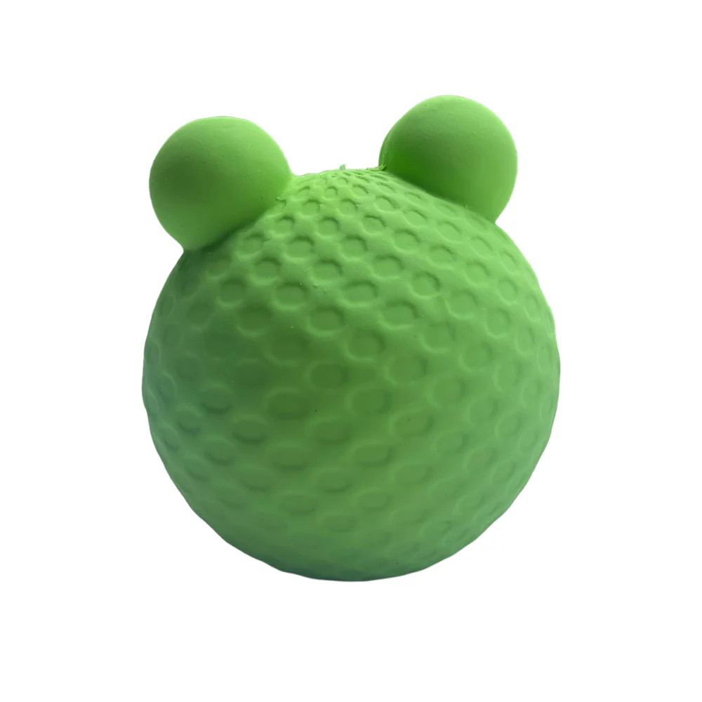 Talking Dog Club Bouncy Frog Squeaky Ball Toy for Dogs (Green) - Image 3