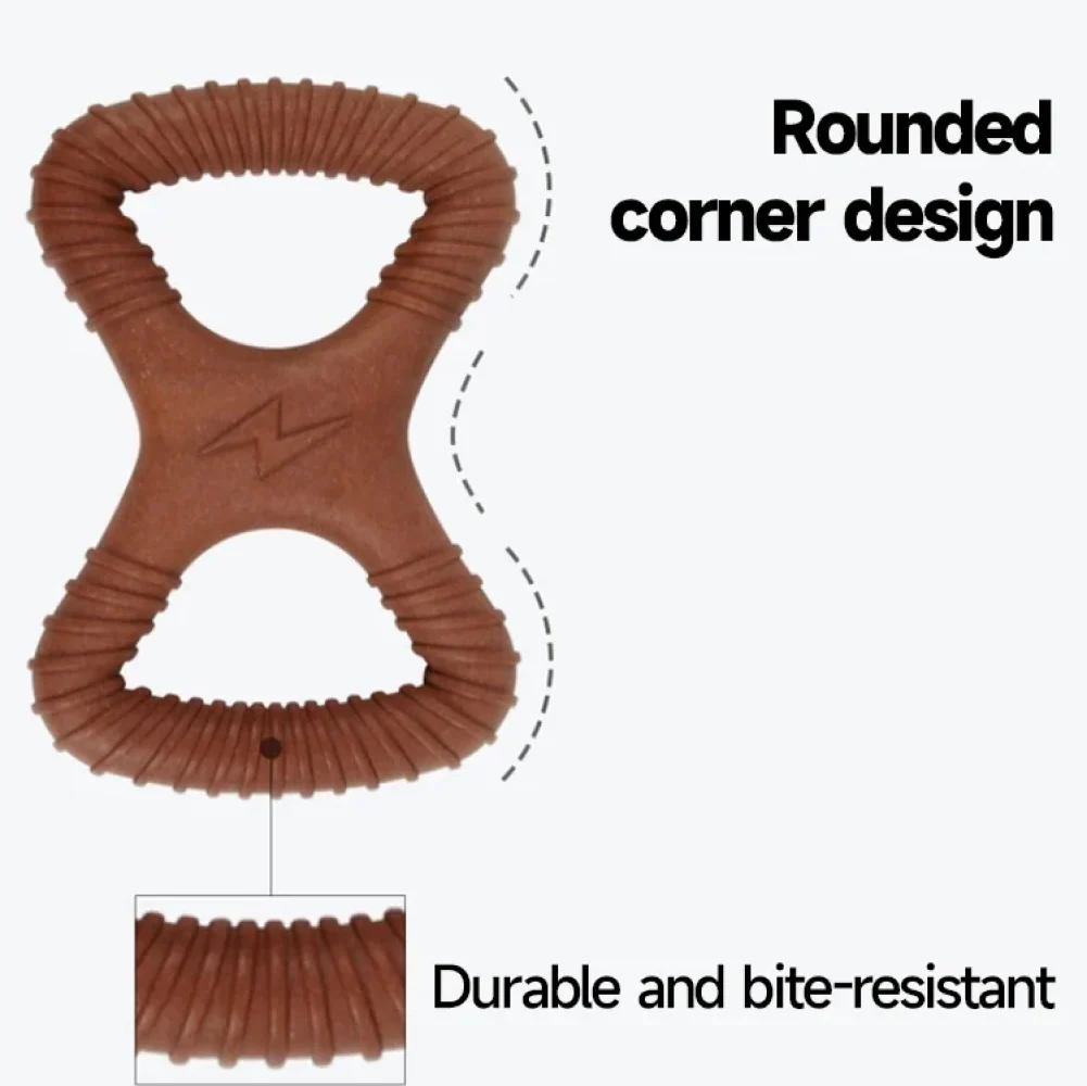 Talking Dog Club Infinity Nylon Bone Heavy Chew Toy for Dogs (Brown) - Image 4