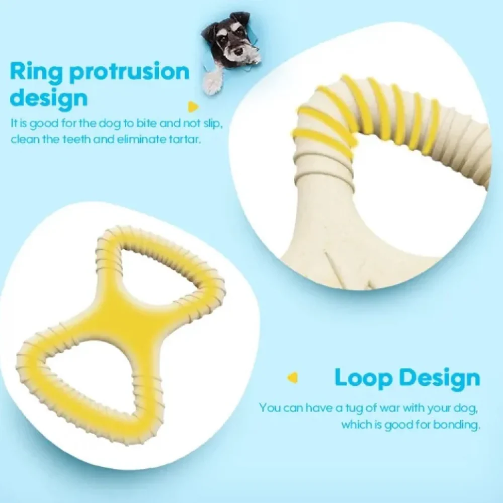 Talking Dog Club Infinity Nylon Bone Heavy Chew Toy for Dogs (Brown) - Image 6