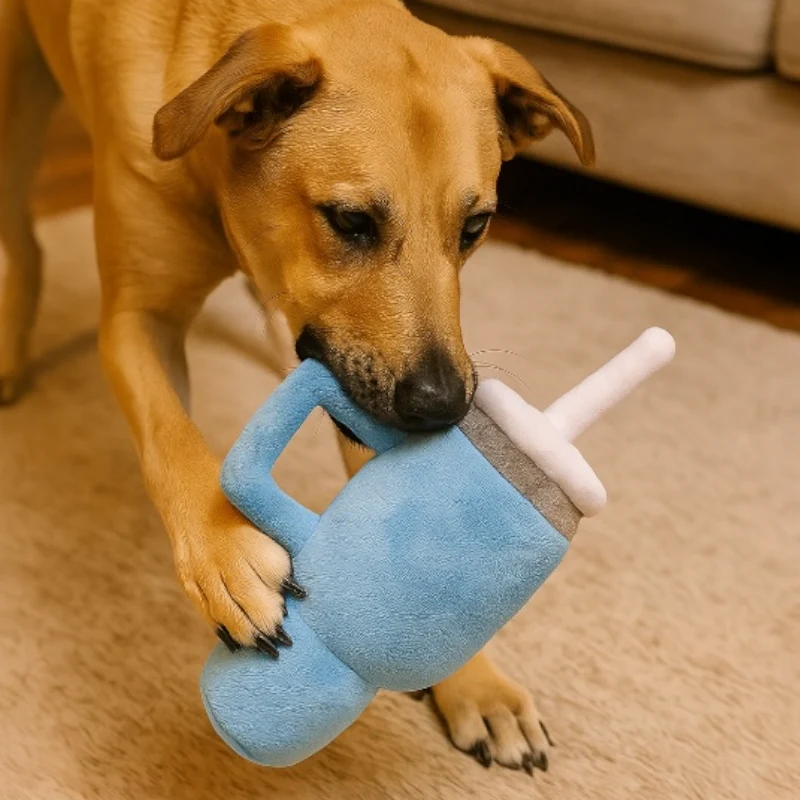 Talking Dog Club Tumbler Plush Toy For Dogs (Blue) - Image 3