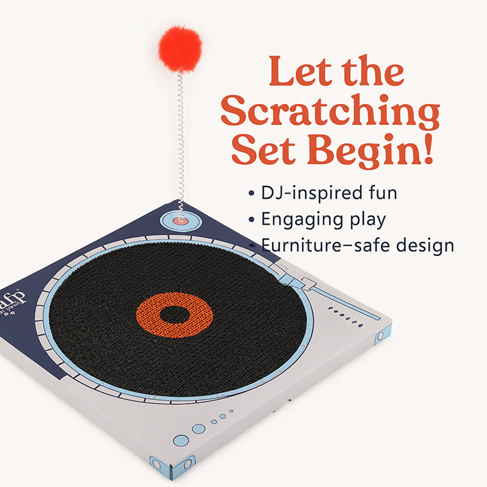 Talking Dog Club Vynil Scratcher Toy for Cats (Black) - Image 5