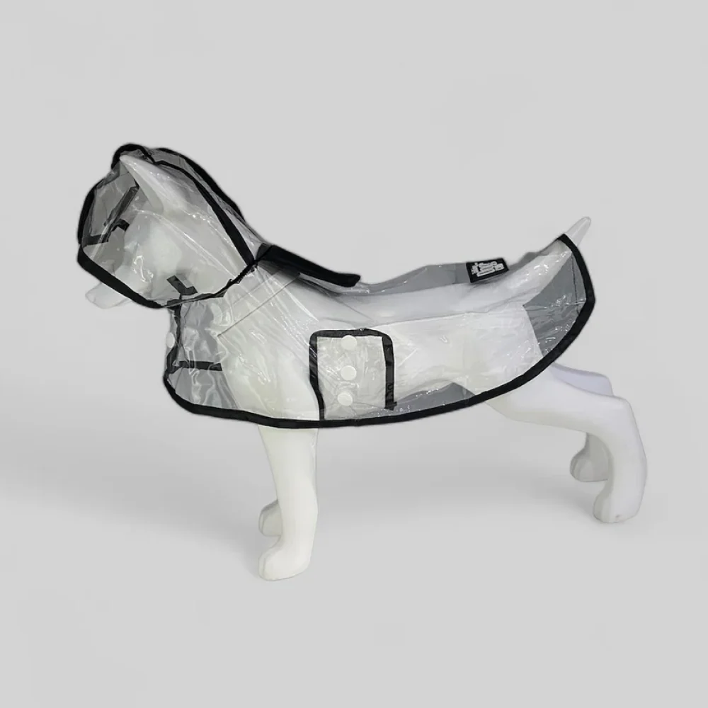 Talking Dog Club Waterproof Raincoat for Dogs (Black) - Image 3