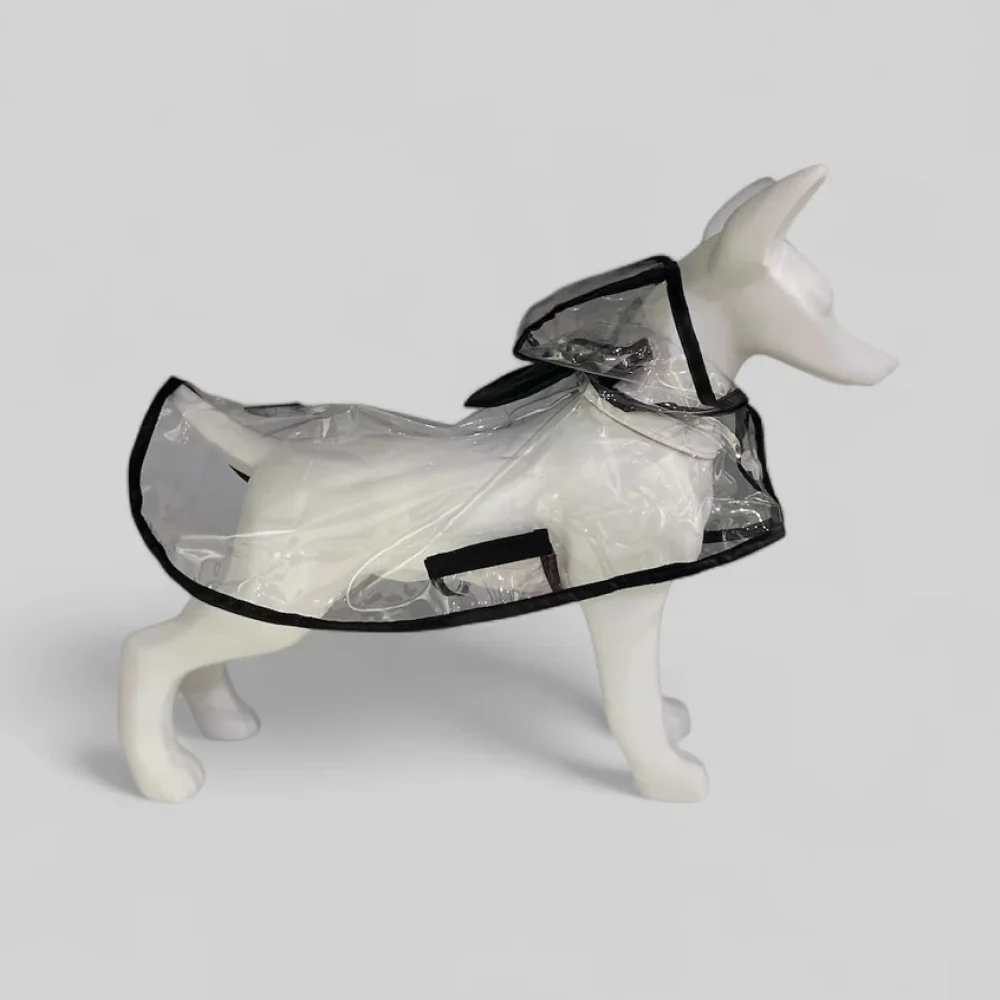 Talking Dog Club Waterproof Raincoat for Dogs (Black) - Image 5