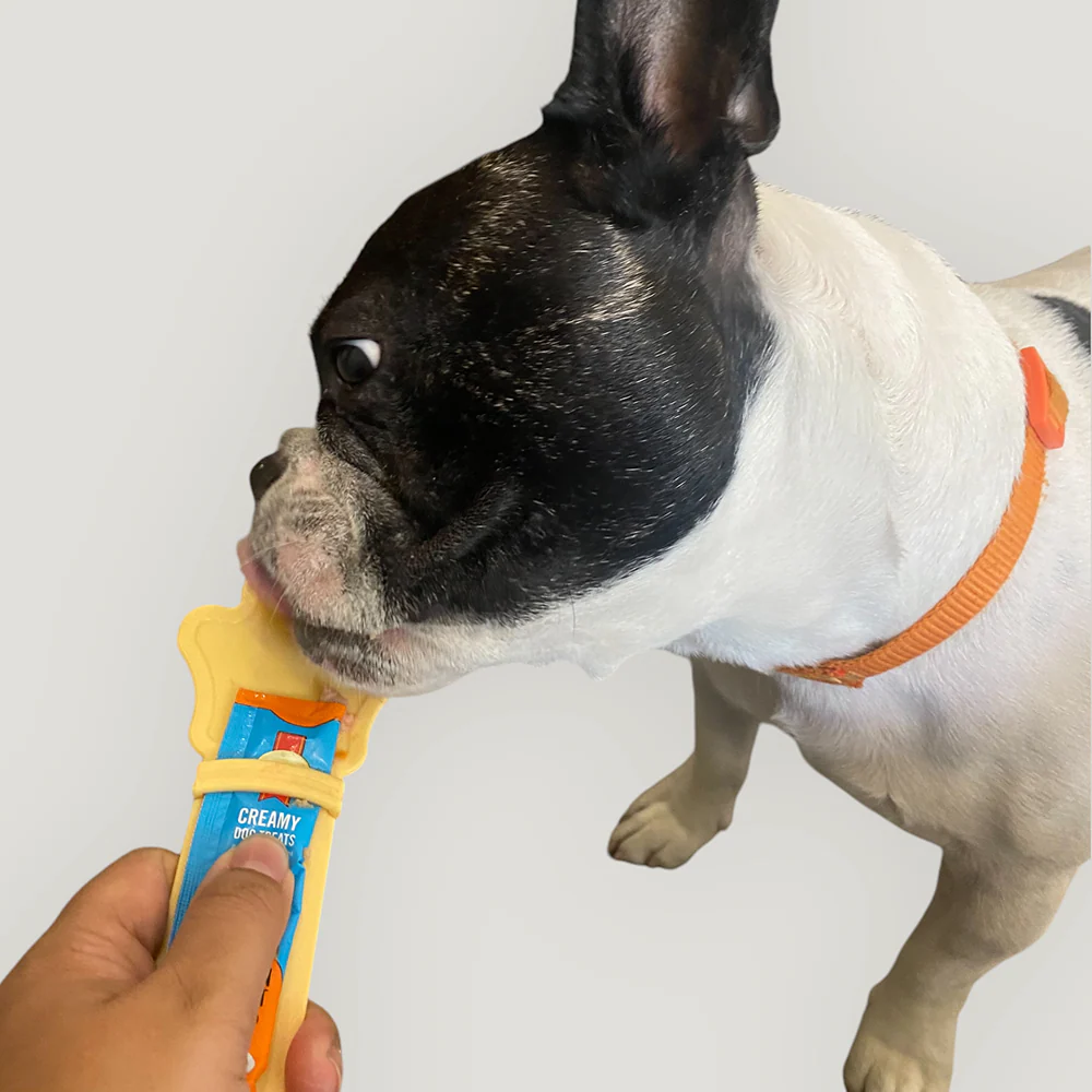 Talking Dog Club Wet Treat Dispenser Feeding Spoon for Dogs and Cats (Pale Yellow) - Image 6