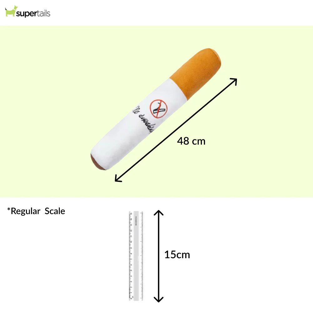 Talking Dog Club XL No Smoke Cigarette Plush Toy for Dogs (White) - Image 2