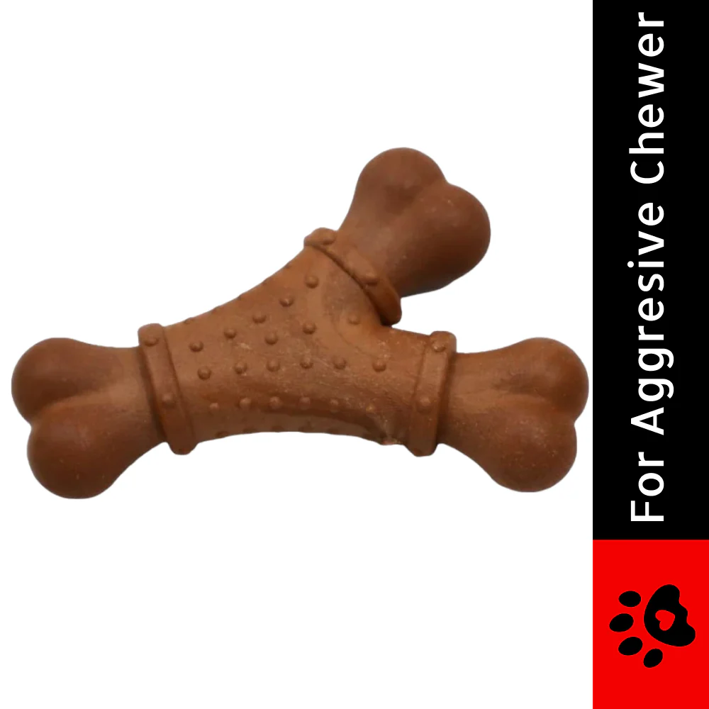 Talking Dog Club Y Shape Nylon Bone Heavy Chew Toy for Dogs (Brown) - Image 3