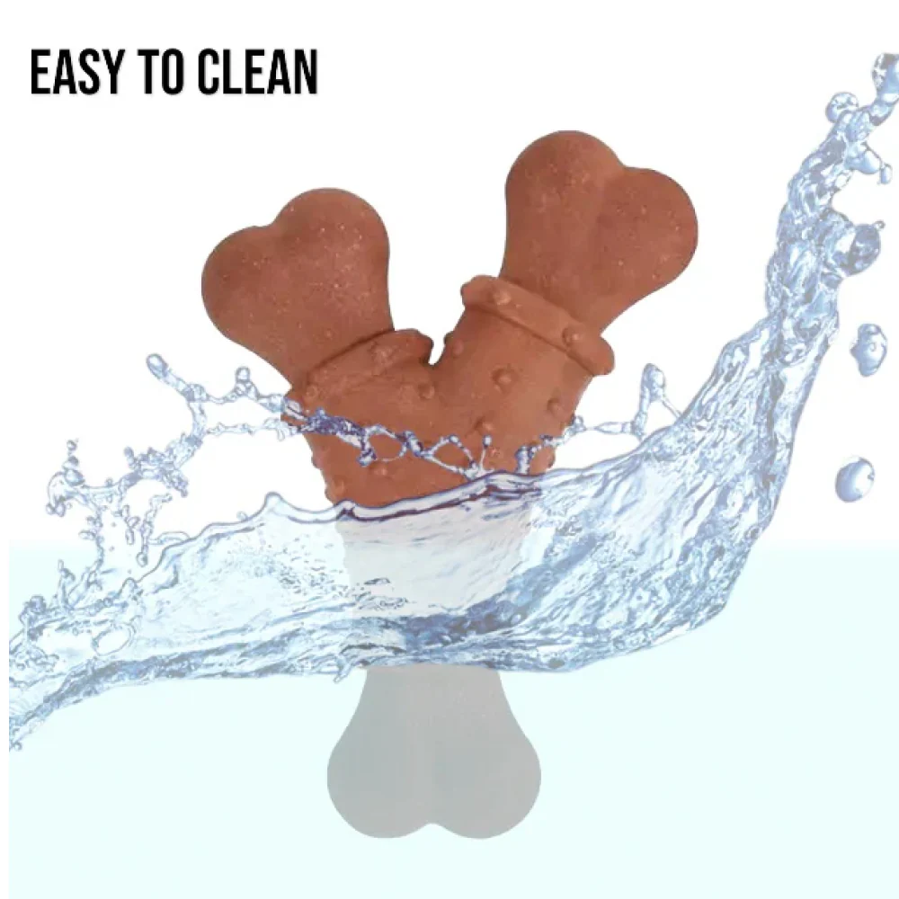 Talking Dog Club Y Shape Nylon Bone Heavy Chew Toy for Dogs (Brown) - Image 6