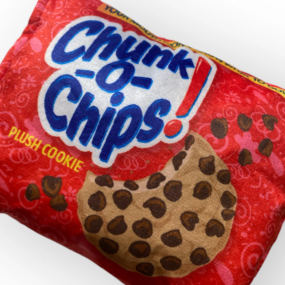 Talking Dog Club Zero Calories Chunk o Chips Plush Toy for Dogs (Red) - Image 4