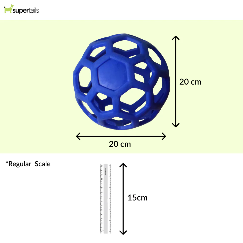 Talking Dog Club Pop Hollow Elastic Interactive Busy Ball Toy for Dogs (Blue) - Image 2