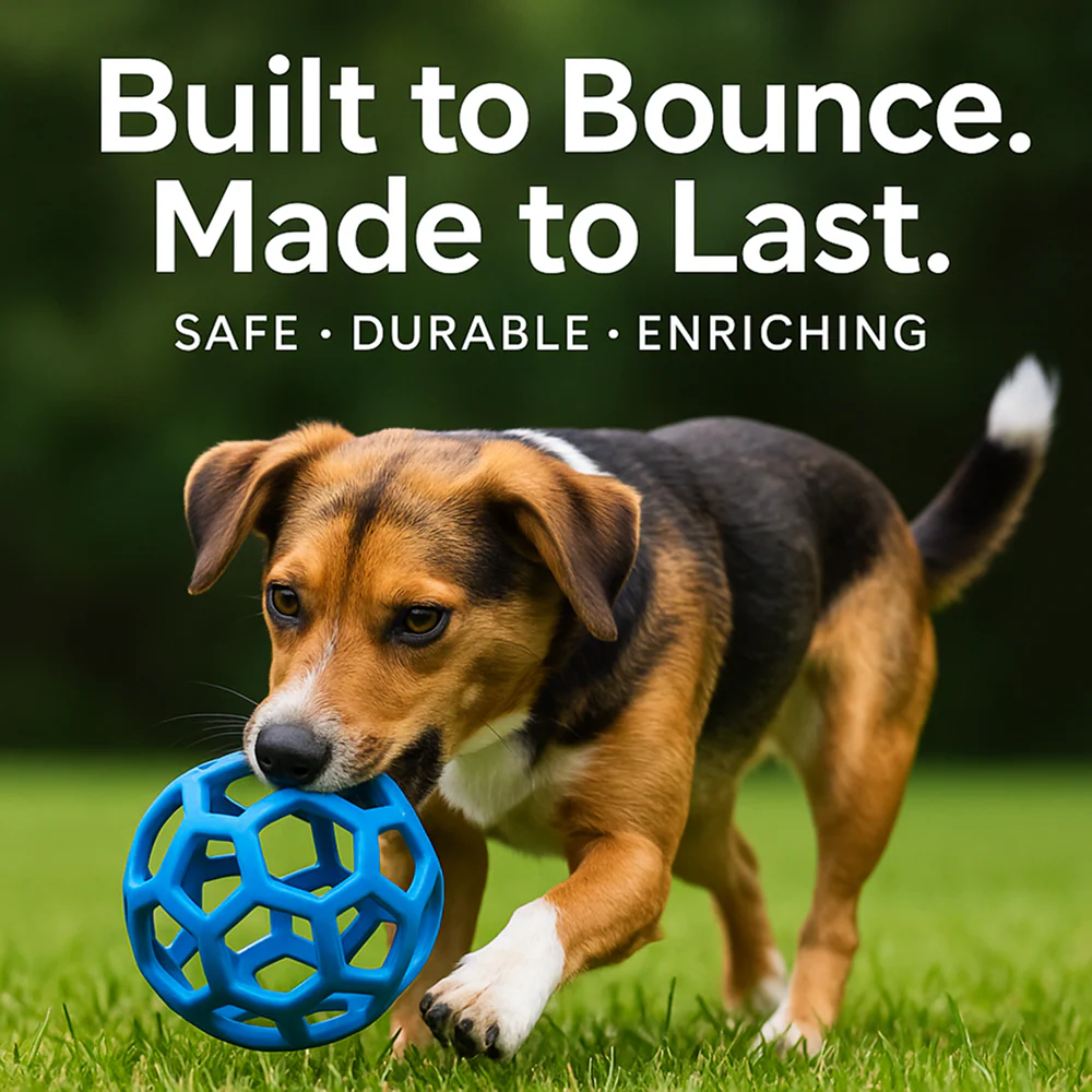 Talking Dog Club Pop Hollow Elastic Interactive Busy Ball Toy for Dogs (Blue) - Image 3
