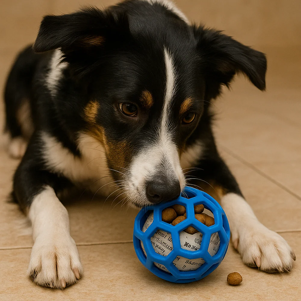 Talking Dog Club Pop Hollow Elastic Interactive Busy Ball Toy for Dogs (Blue) - Image 9