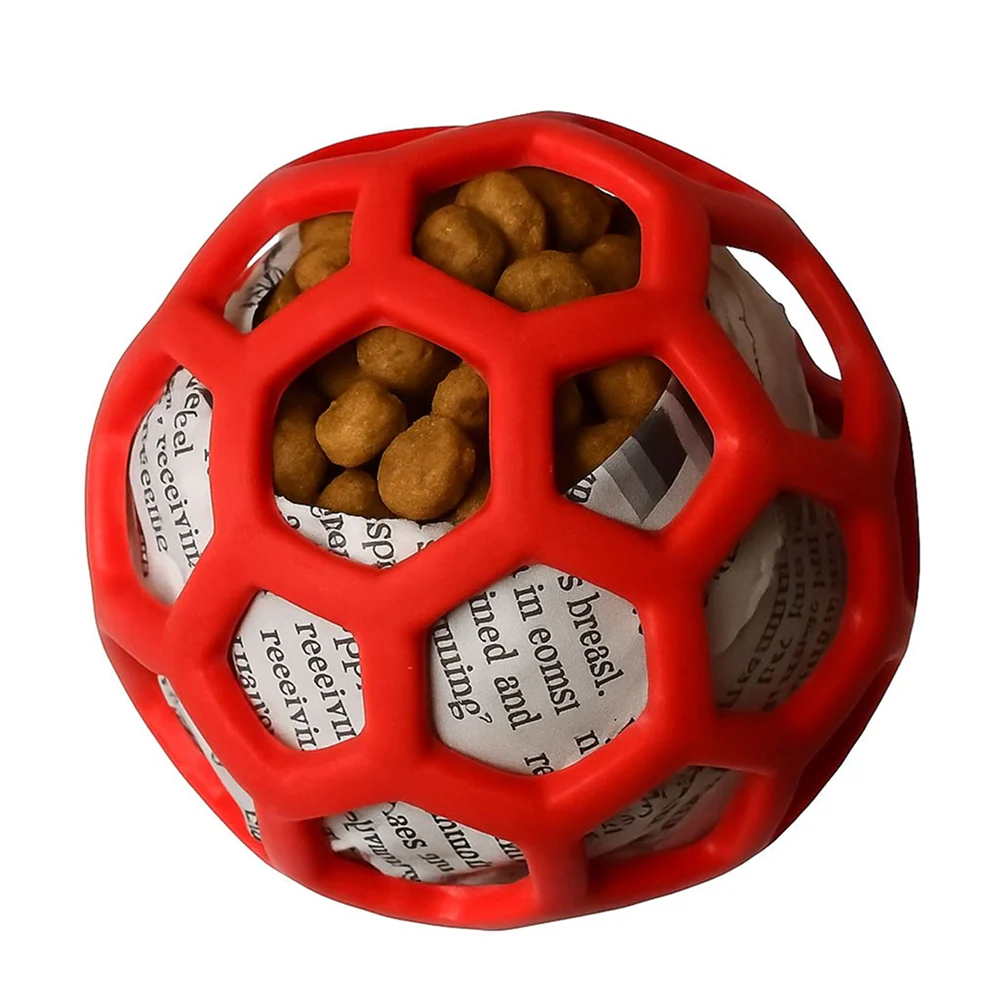 Talking Dog Club Pop Hollow Elastic Interactive Busy Ball Toy for Dogs (Red) - Image 8