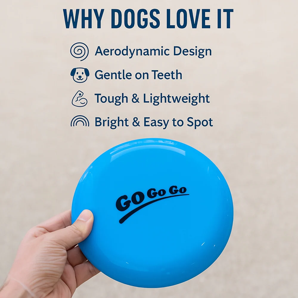 Talking Dog Club Pop Light weight Frisbee Toy for Dogs (Blue) - Image 3