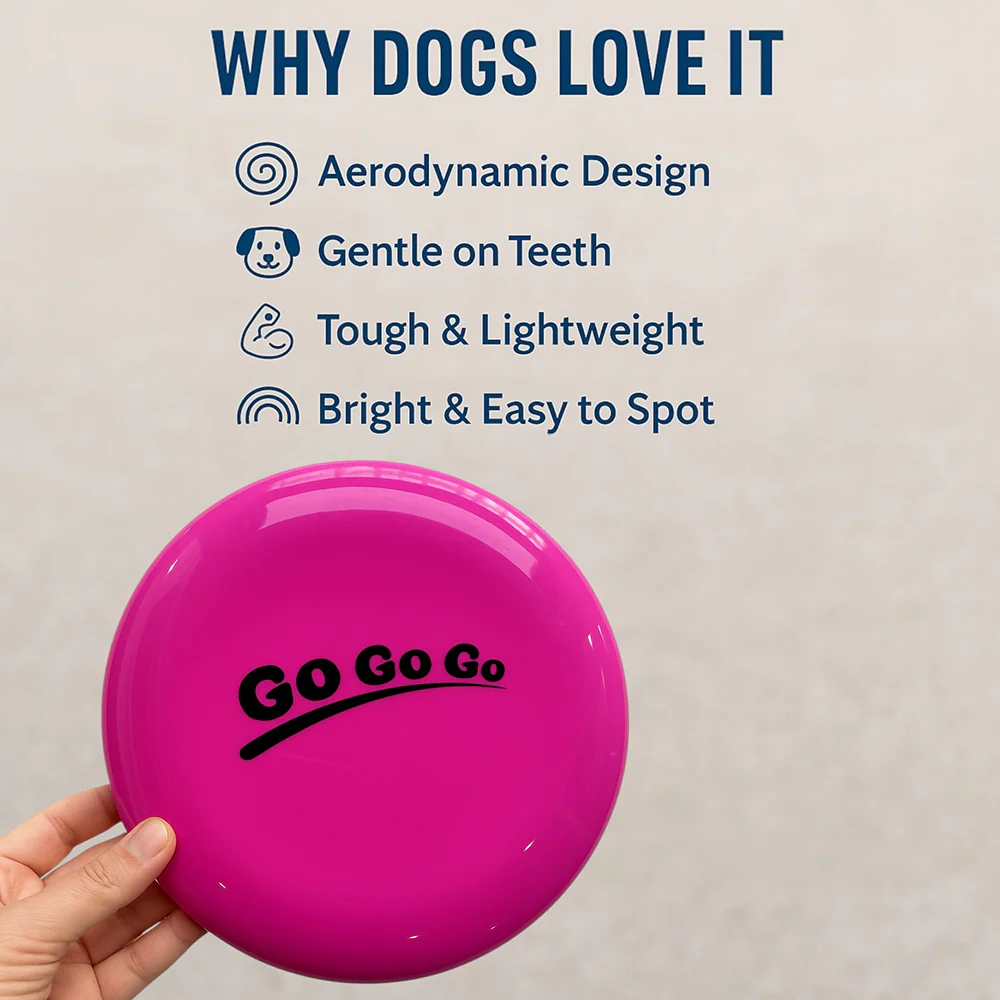 Talking Dog Club Pop Light weight Frisbee Toy for Dogs (Pink) - Image 4