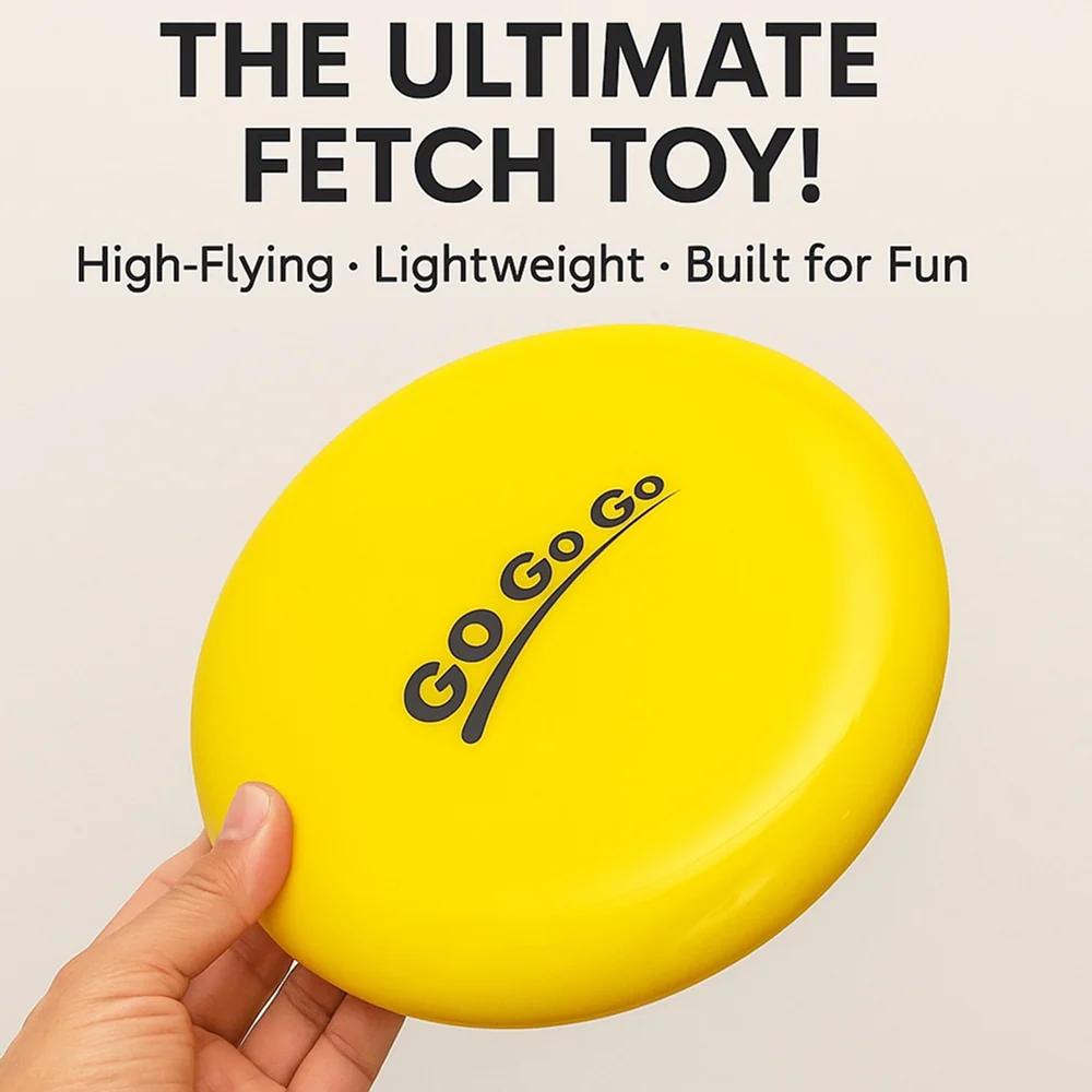 Talking Dog Club Pop Light weight Frisbee Toy for Dogs (Yellow) - Image 3