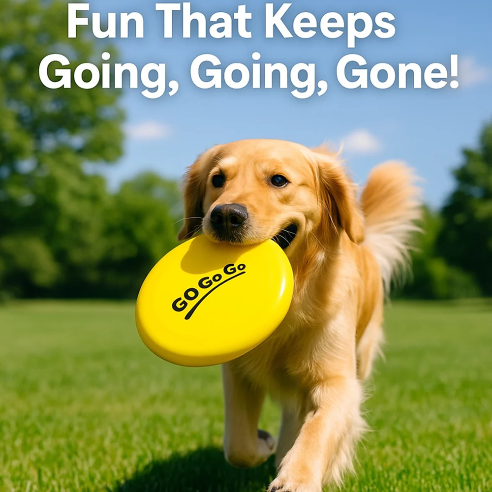 Talking Dog Club Pop Light weight Frisbee Toy for Dogs (Yellow) - Image 4