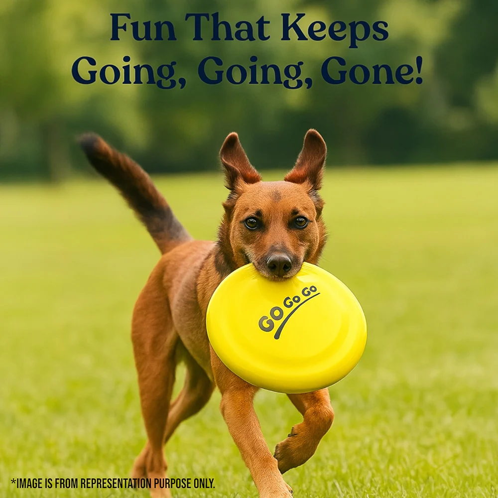 Talking Dog Club Pop Light weight Frisbee Toy for Dogs (Yellow) - Image 5
