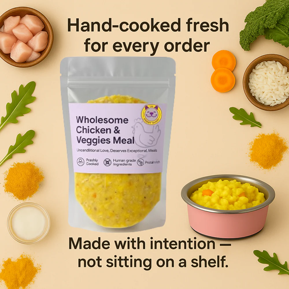 The Doggy Bakery Chicken, Mutton, Fish, Paneer and Veggies Home Meal Combo for Dogs - Image 5