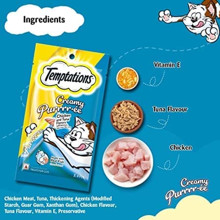Temptations Creamy Purrrr ee Chicken & Tuna Cat Treats - Image 3