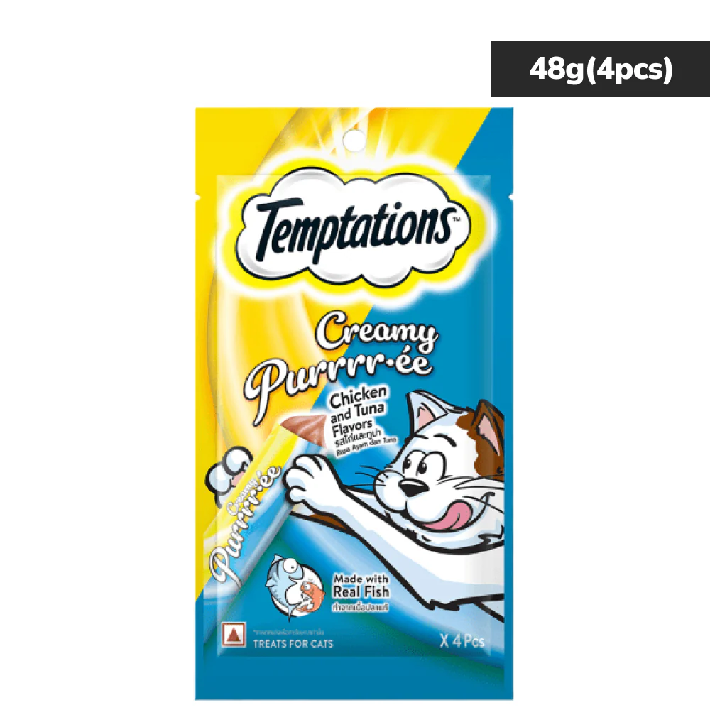 Temptations Creamy Purrrr ee Chicken & Tuna Cat Treats - Image 20
