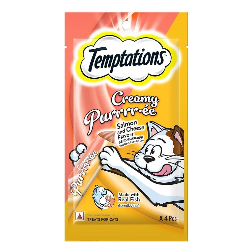 Temptations Creamy Purrrr ee Salmon & Cheese Cat Treats - Image 15