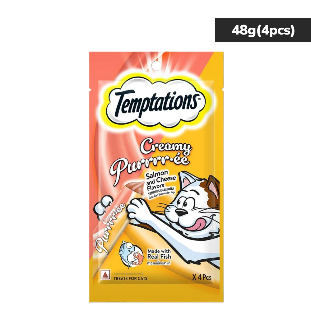 Temptations Creamy Purrrr ee Salmon & Cheese Cat Treats - Image 18