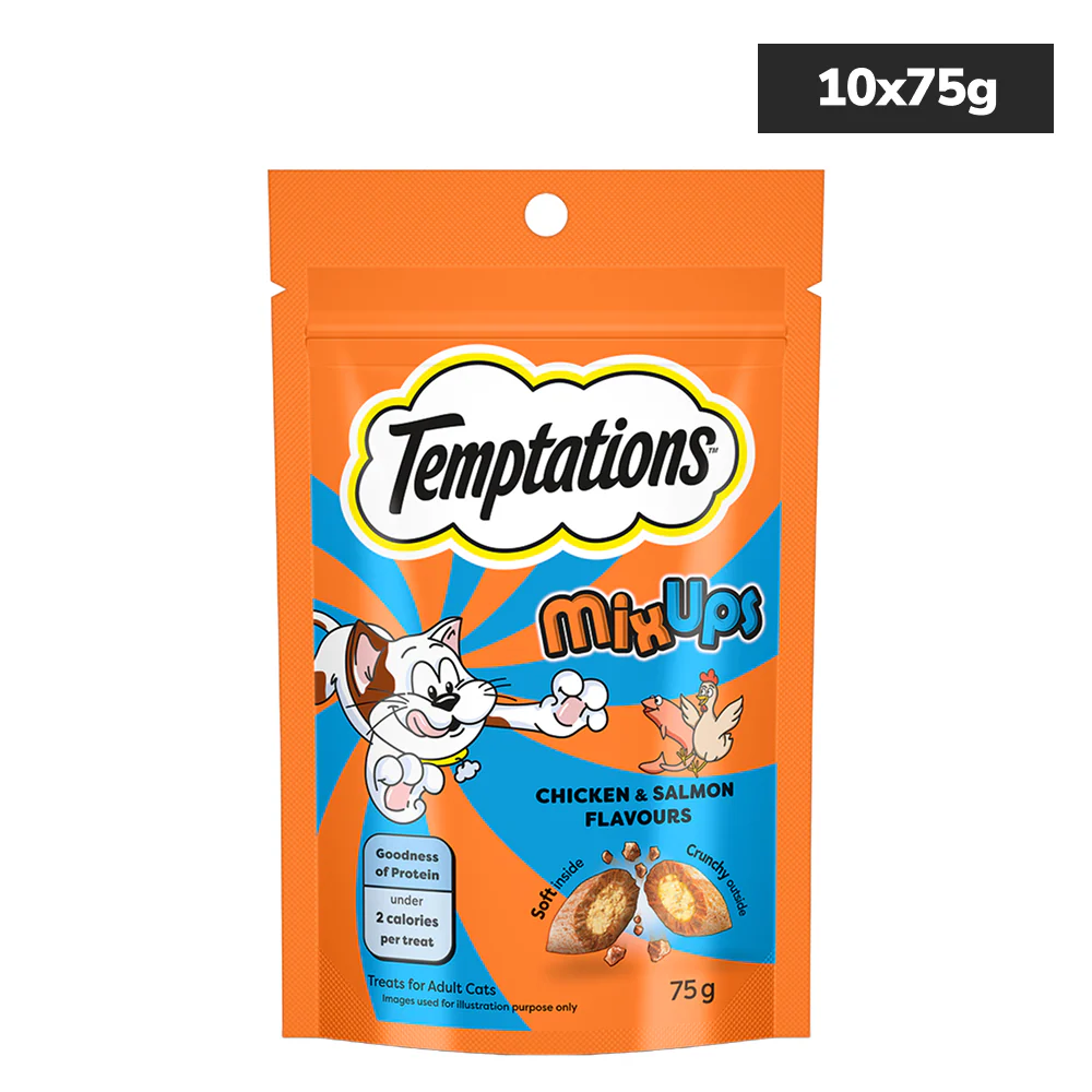 Temptations MixUps Chicken & Salmon Flavour Cat Treats - Image 13
