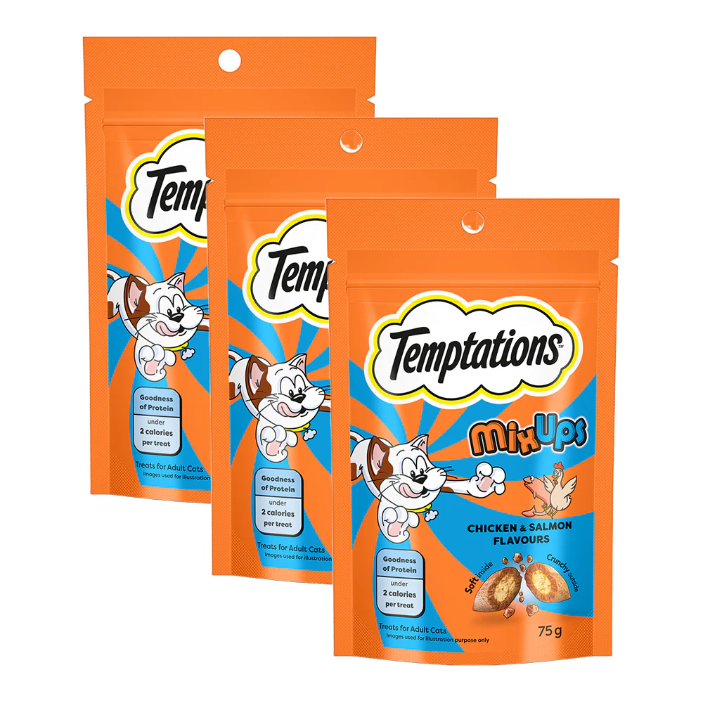 Temptations MixUps Chicken & Salmon Flavour Cat Treats - Image 15