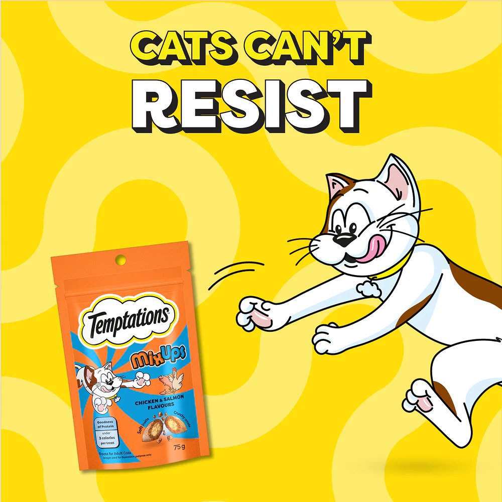 Temptations MixUps Chicken & Salmon Flavour Cat Treats - Image 9