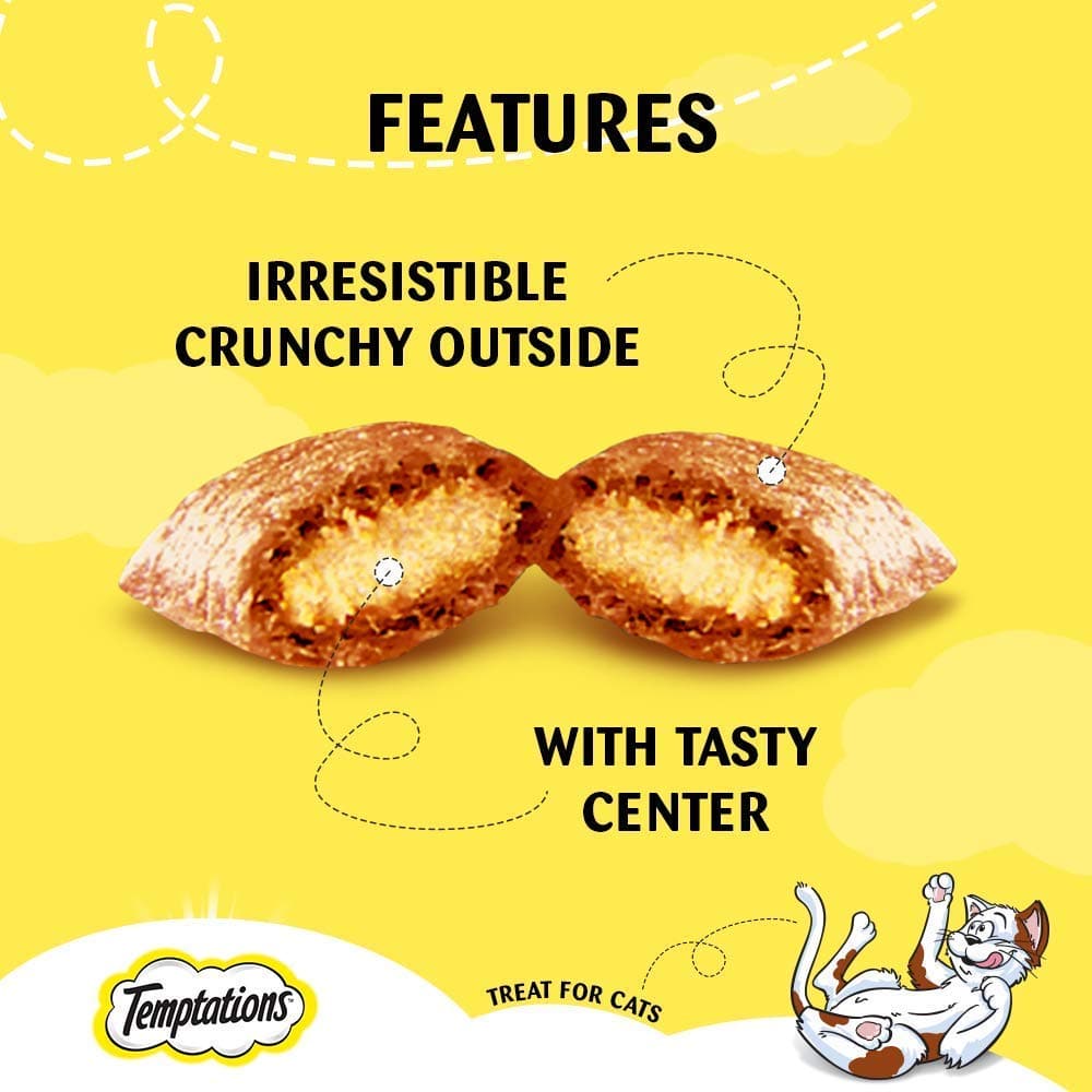 Temptations Savoury Salmon, Seafood Medley and Tasty Chicken Flavour Cat Treats Combo - Image 8