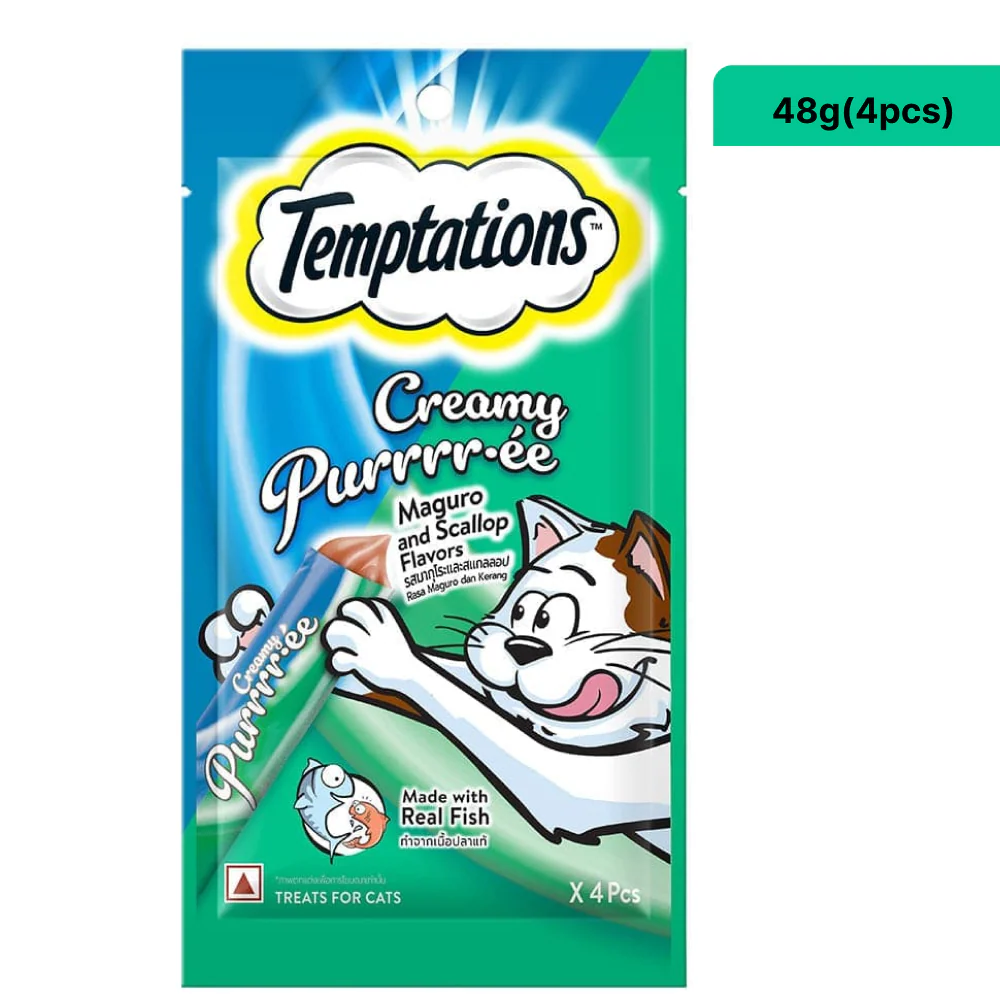 Temptations Purrrr ee Chicken & Tuna, Salmon & Cheese, Maguro & Scallop Cat Treats Combo - Image 8