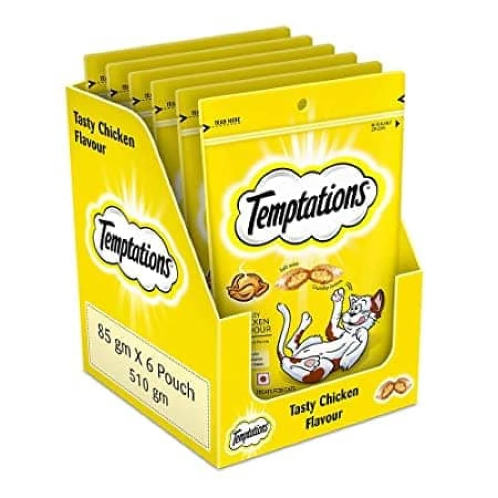 Temptations Tasty Chicken and Savoury Salmon Flavour Cat Treats Combo - Image 7
