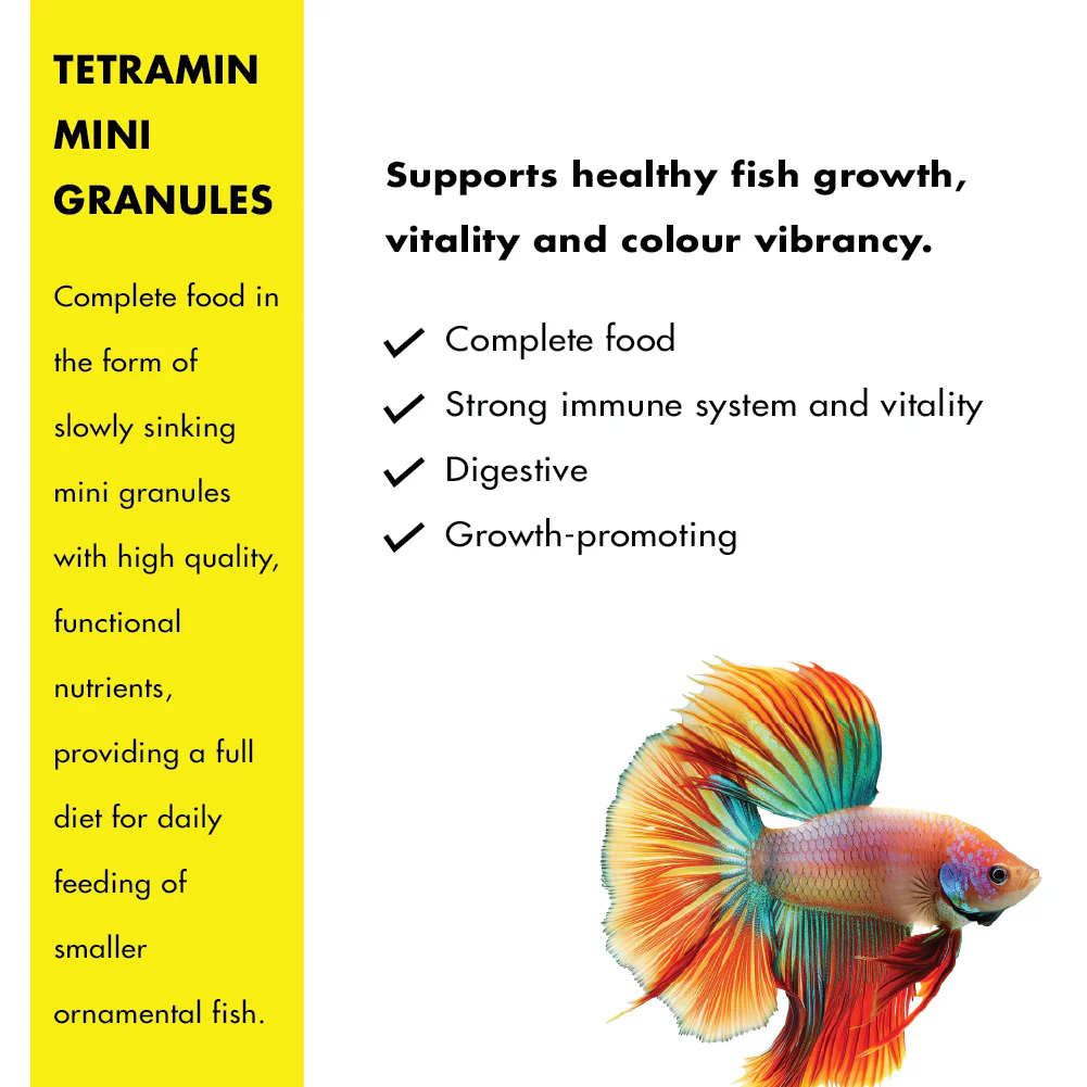 Tetra TetraMin Mini Granules Complete All Tropical Small Fish Food - Image 2