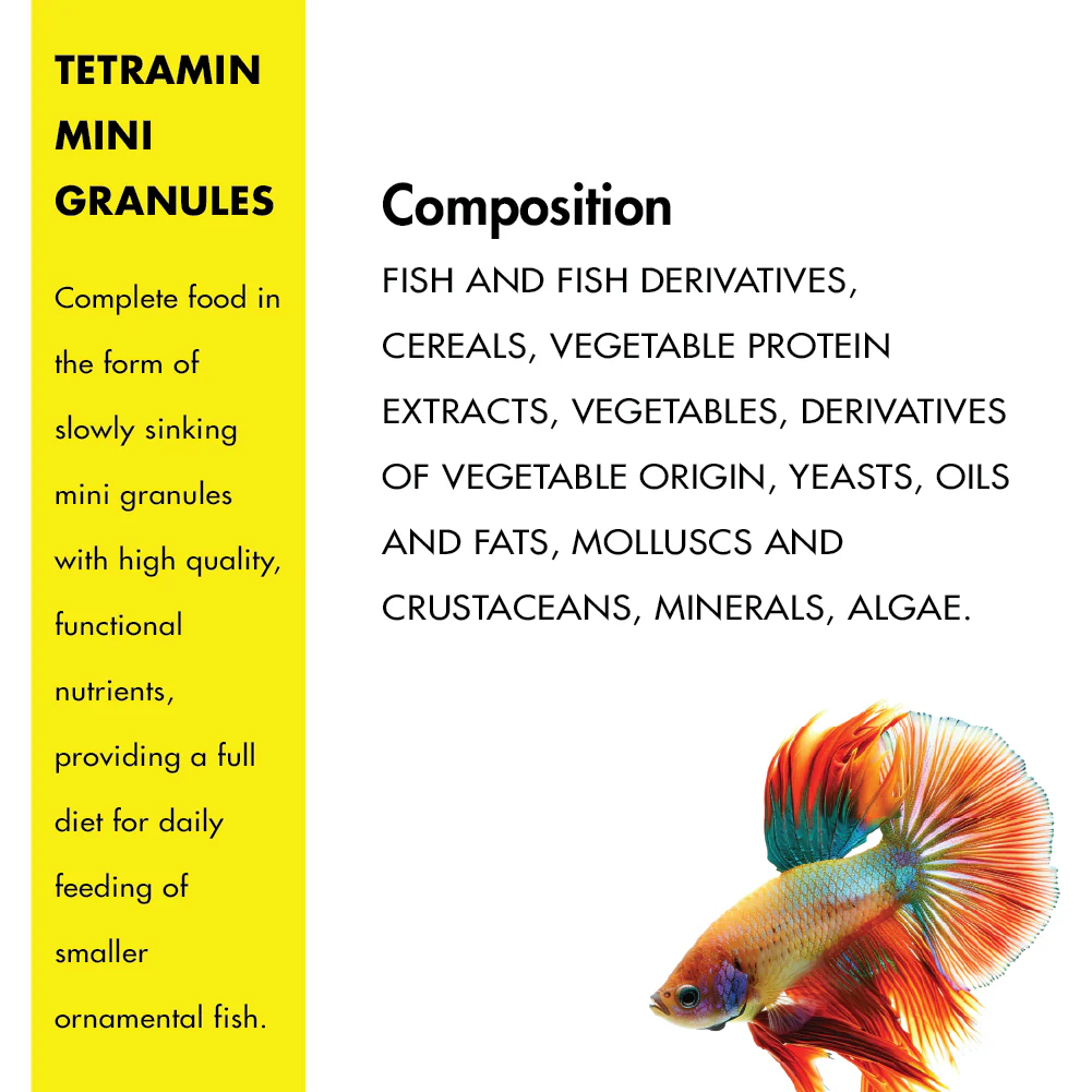 Tetra TetraMin Mini Granules Complete All Tropical Small Fish Food - Image 3