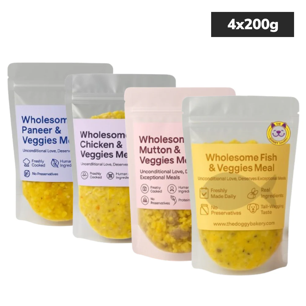 The Doggy Bakery Chicken, Mutton, Fish, Paneer and Veggies Home Meal Combo for Dogs - Image 2