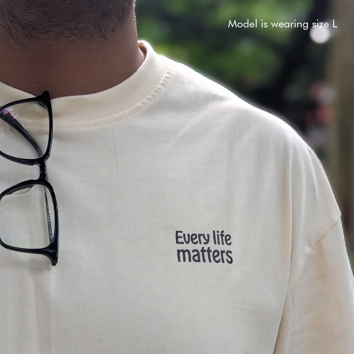 thePack Indie Merch Every Life Matters Oversized T Shirt for Men and Women (Buttercream) - Image 6