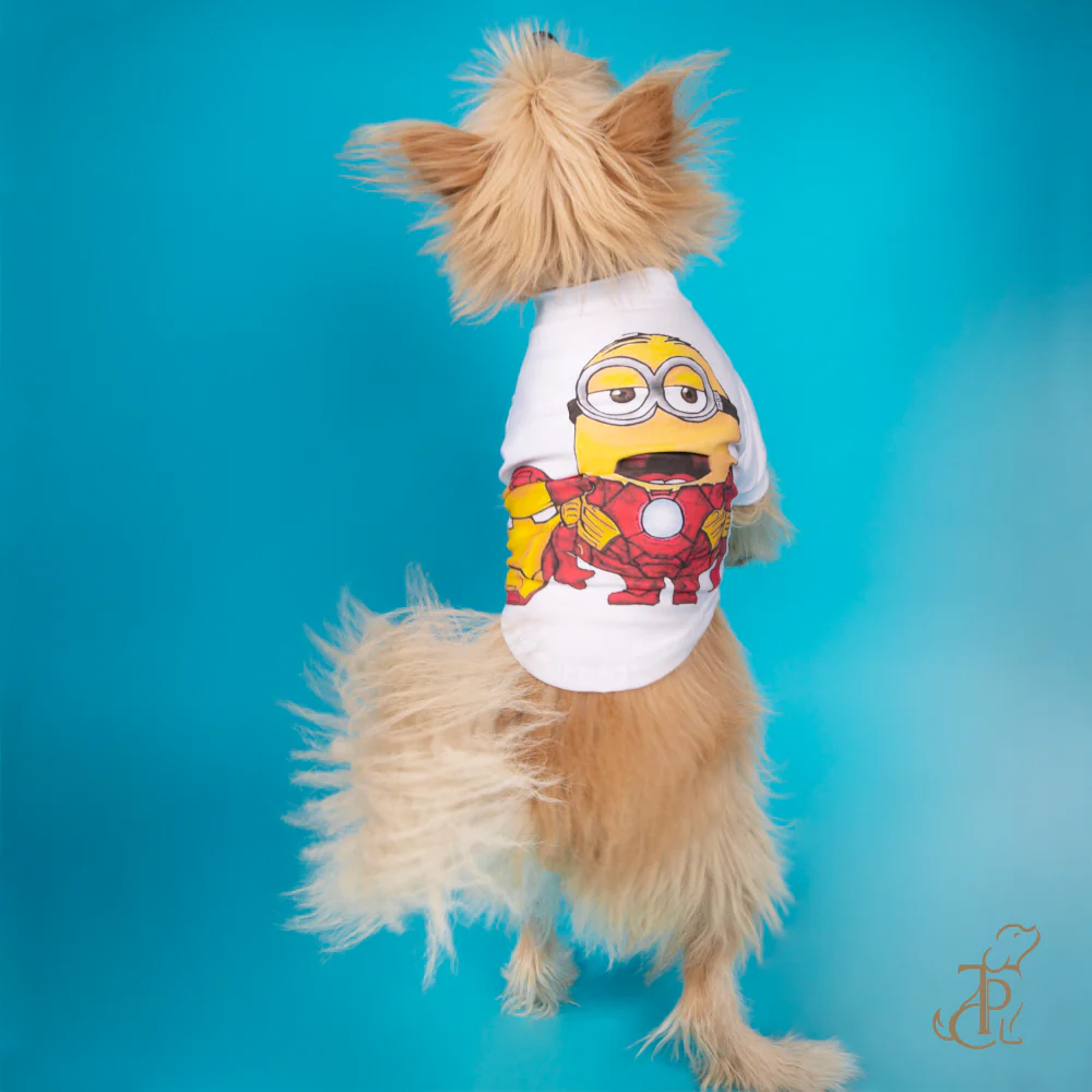The Papaw Cartel Minion Tshirt for Dogs (White) - Image 2