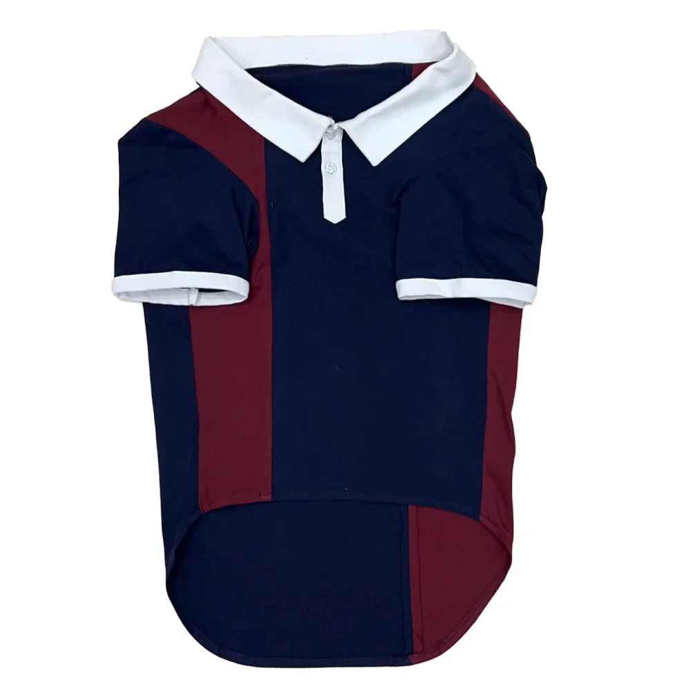 The Papaw Cartel Multi Color Golf Polo Tshirt for Dogs (Blue/Maroon) - Image 3