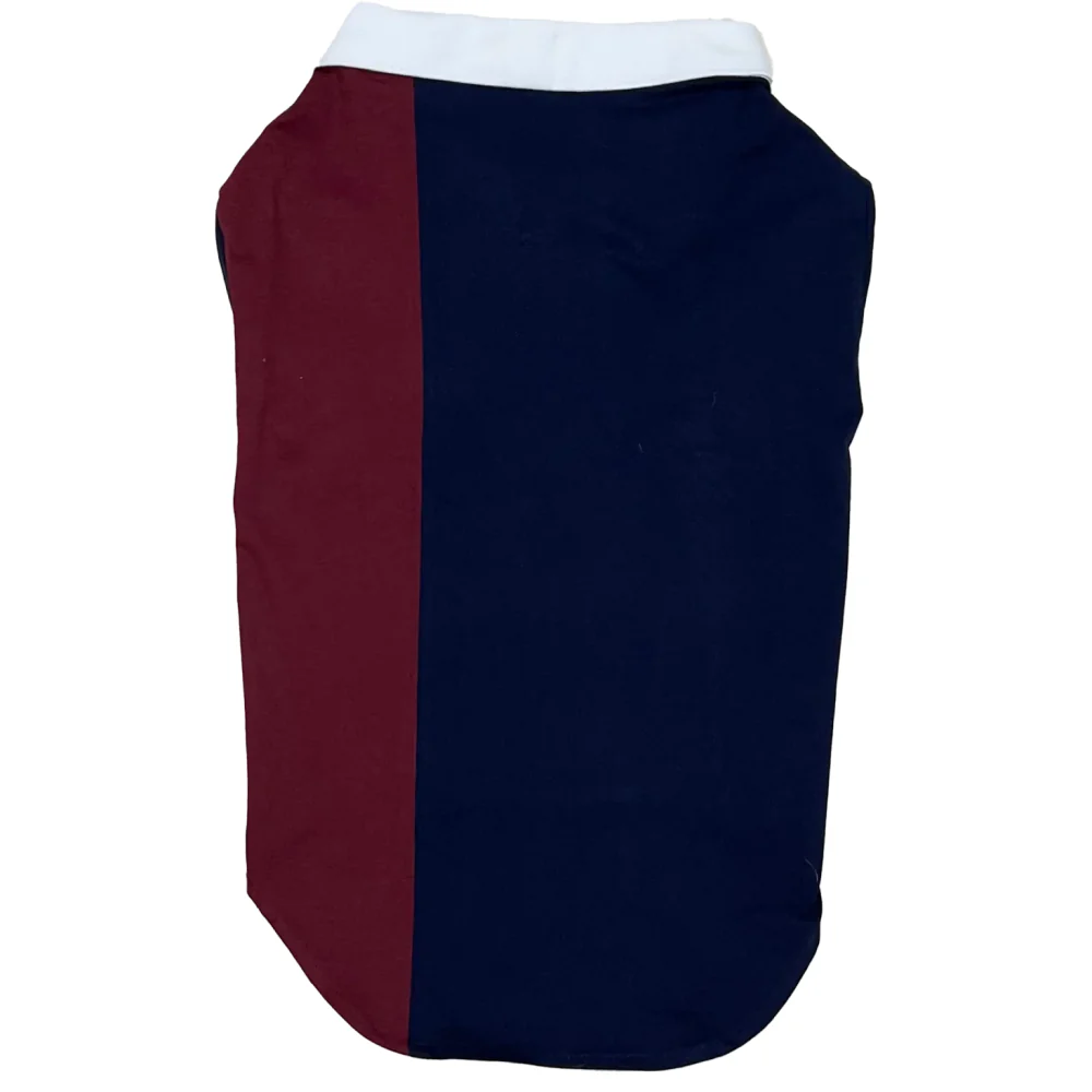 The Papaw Cartel Multi Color Golf Polo Tshirt for Dogs (Blue/Maroon) - Image 4