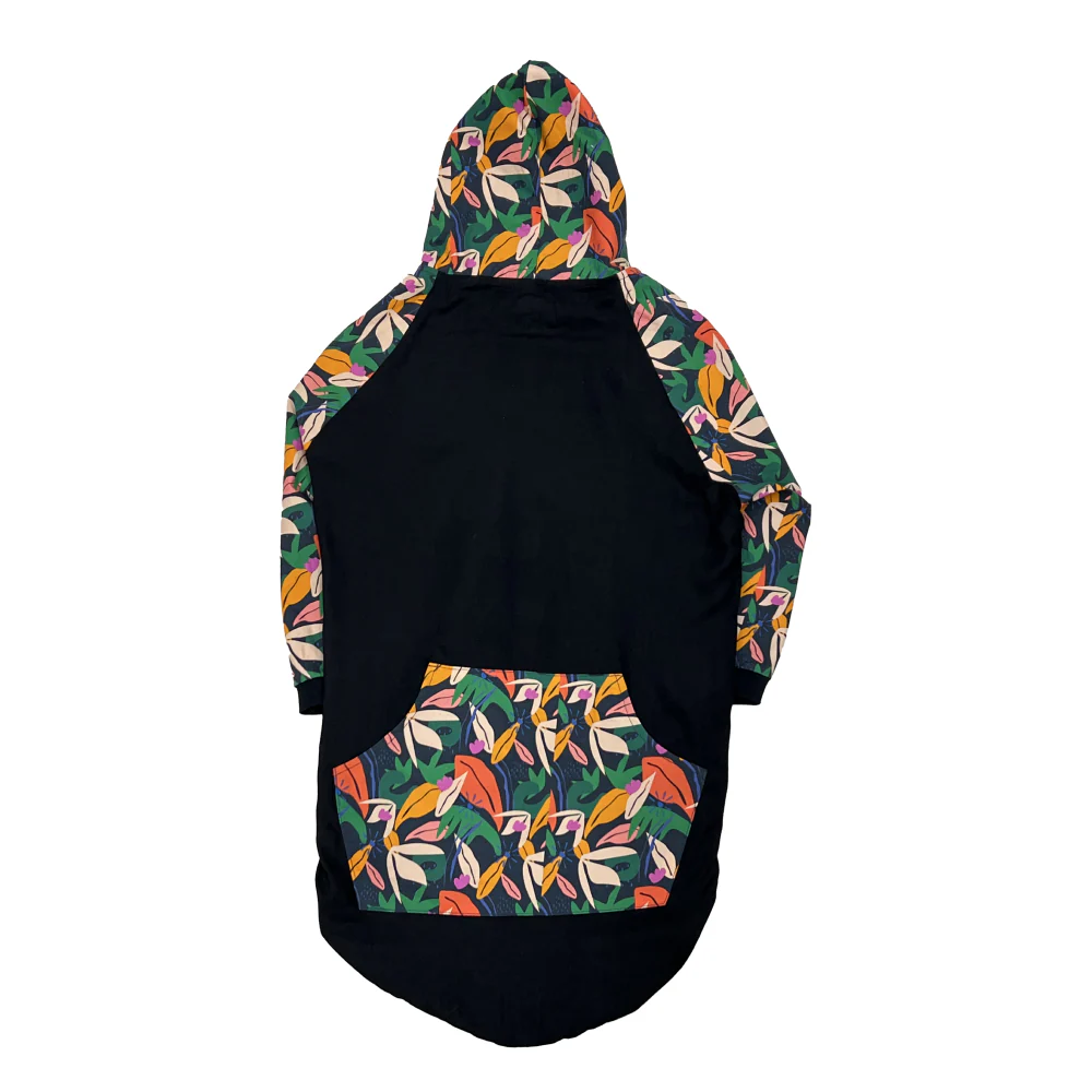 The Papaw Cartel Tropical Bomber Shacket for Dogs (Black) - Image 5