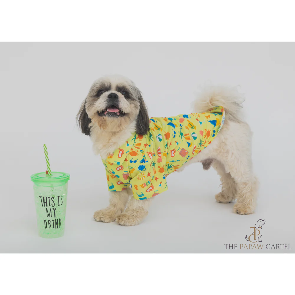 The Papaw Cartel Vacation Dress for Dogs (Lime Green) - Image 6