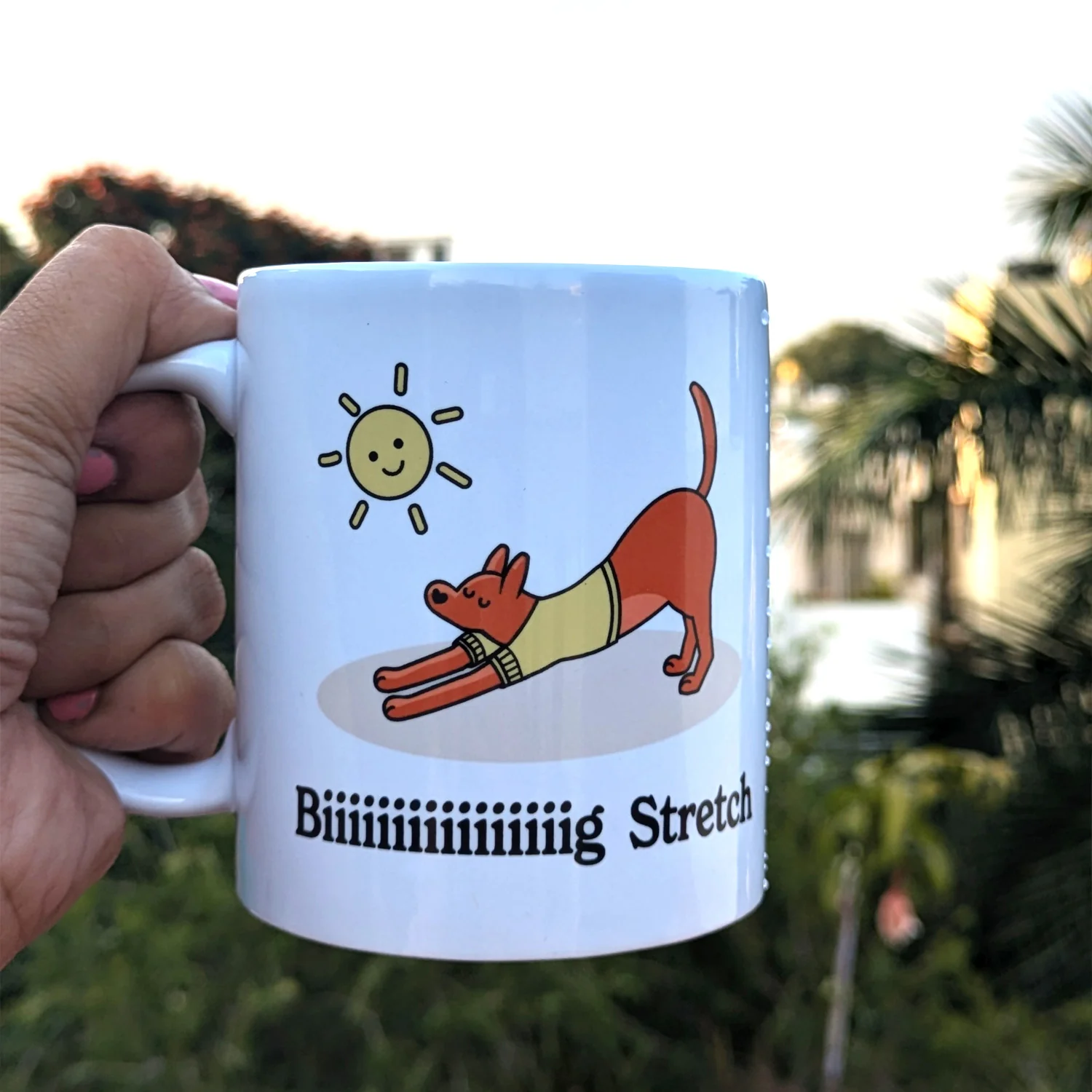 thePack Big Stretch Ceramic Coffee Mug (White) - Image 7