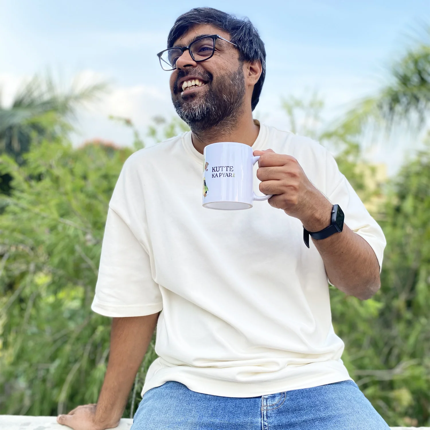 thePack Bandar Kya Jaane Ceramic Coffee Mug (White) - Image 4