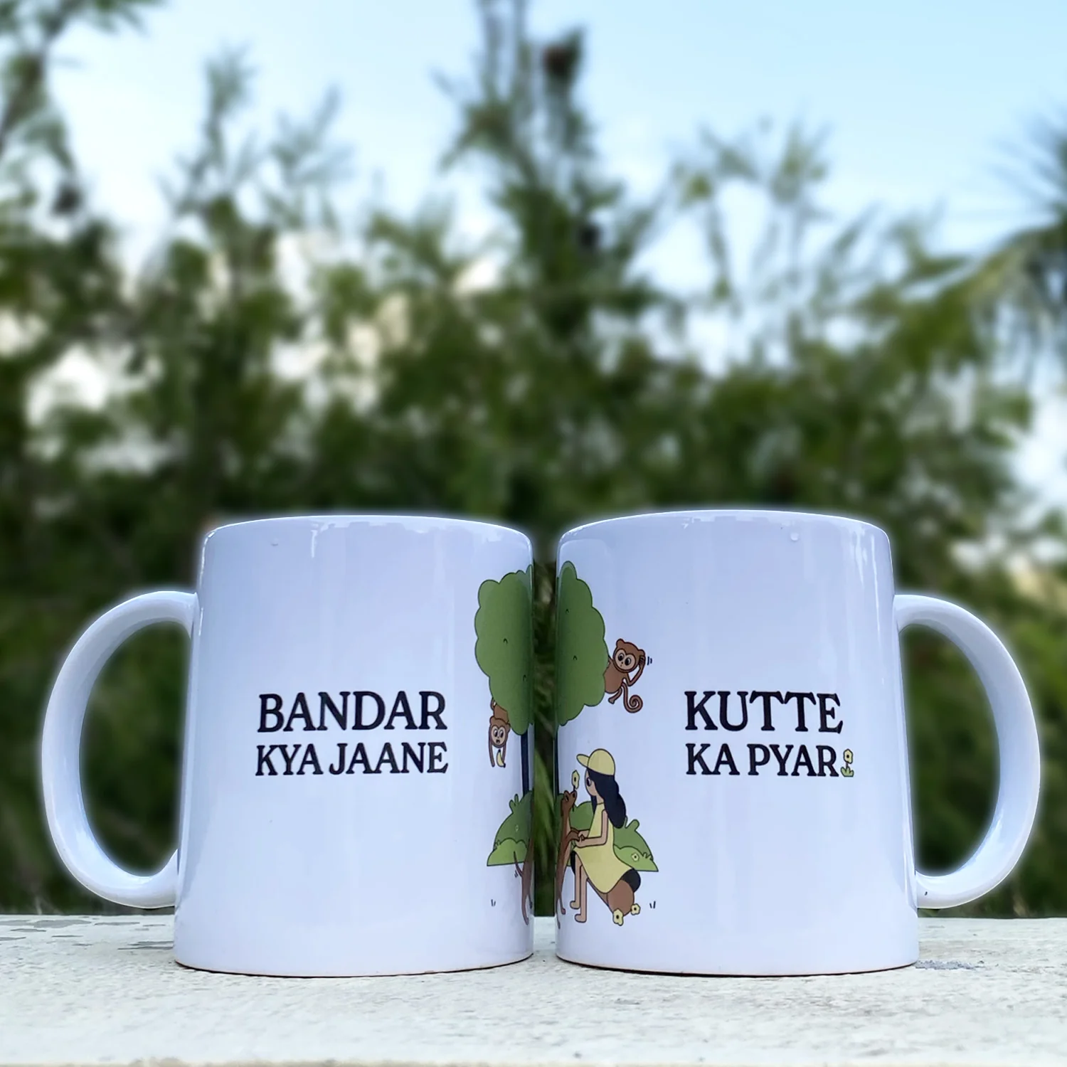thePack Bandar Kya Jaane Ceramic Coffee Mug (White) - Image 6