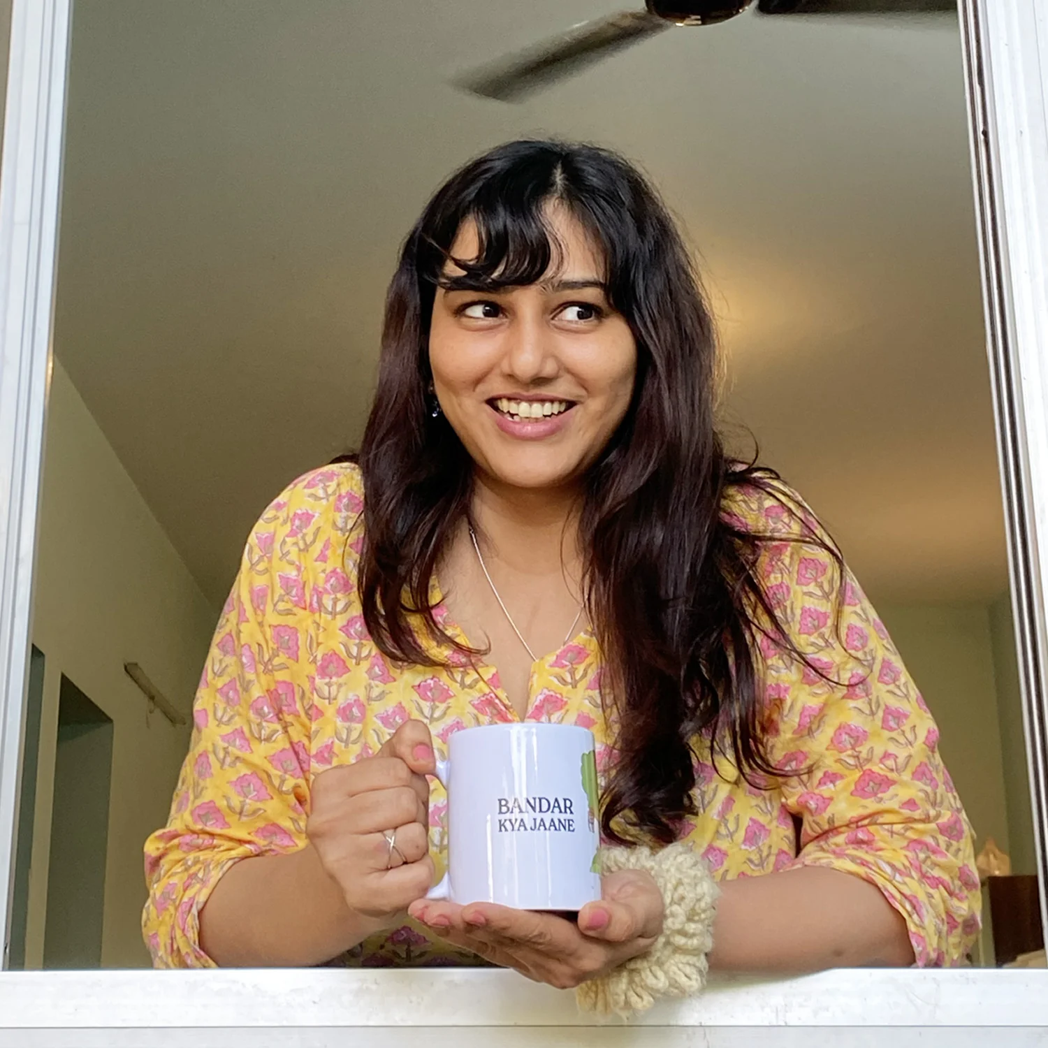 thePack Bandar Kya Jaane Ceramic Coffee Mug (White) - Image 8